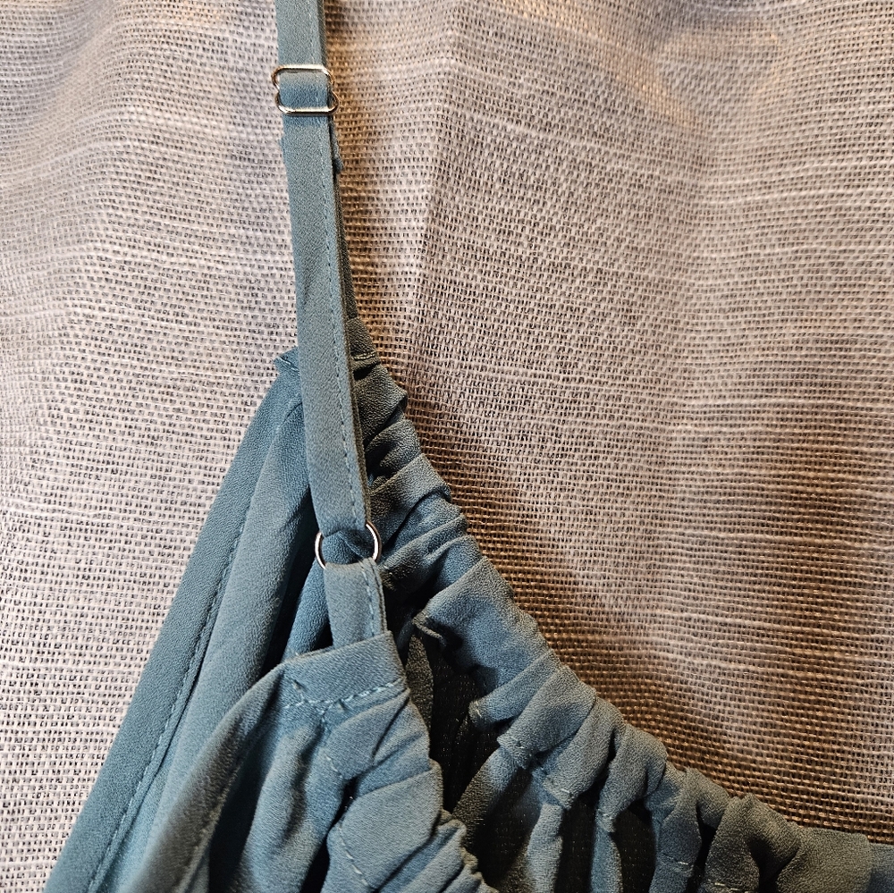 NWT Cupshe Moss & Fern Green Cover-Up Mini Dress New Small - Picture 7 of 14